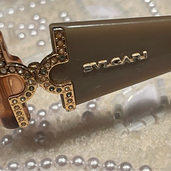 Bvrgari framer auténtico usados 841 51015 135 cuadrados con logo en los brazos - Picture 7 of 9